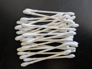 generic white cotton swabs with paper stems